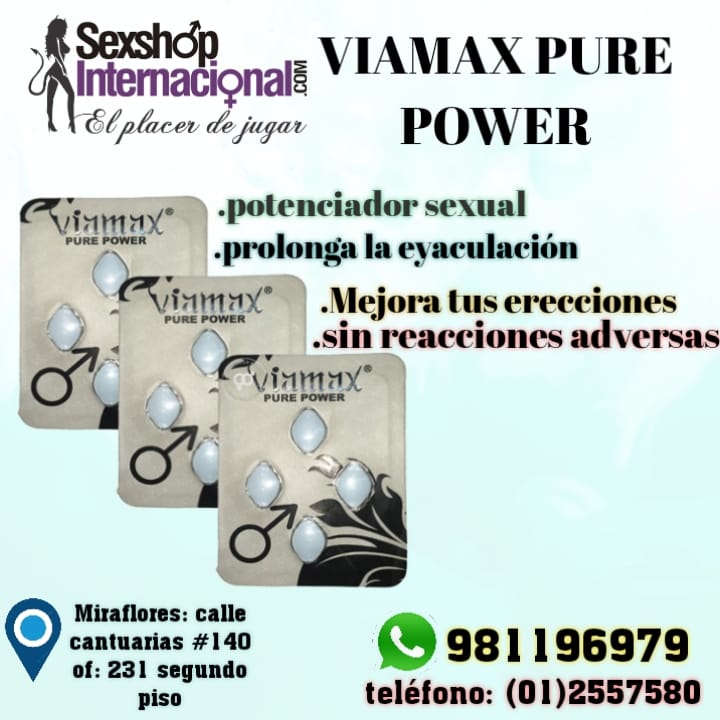 POTENCIADOR SEXUAL-ORIGINAL VIAMAX PURE POWER-ELEVA LA TESTOSTERONA-SEXSHOP LIMA 971890151 